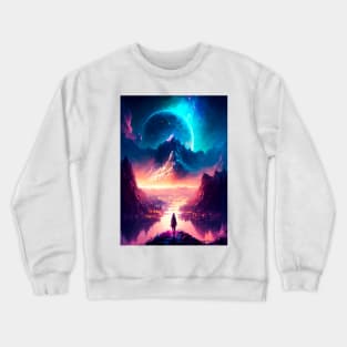 Mystical Cosmos: Chaotic Beauty Crewneck Sweatshirt